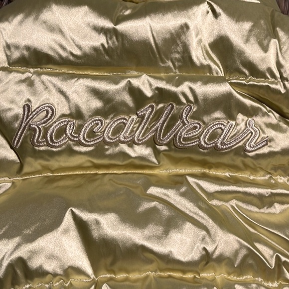 - VINTAGE ROCAWEAR GOLD PUFFER JACKET M - Picture 8 of 13